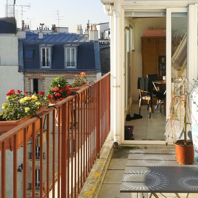 Terrasse mit Blick auf Paris