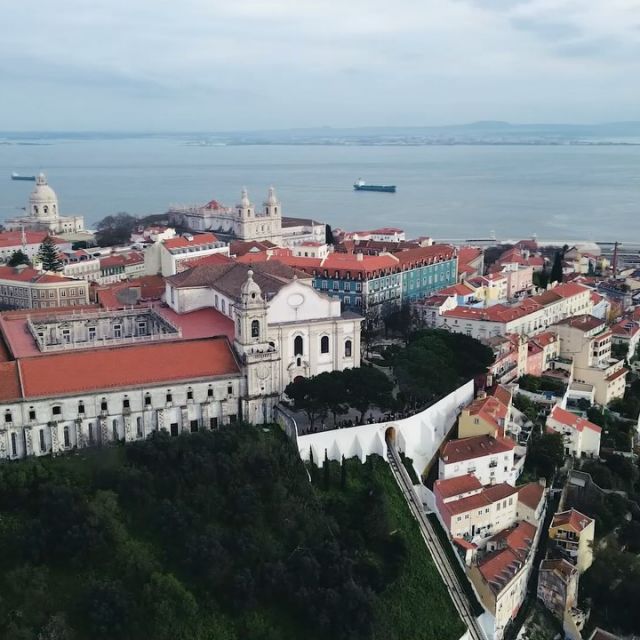 Aussicht auf Lissabon und die Church of St. Vincent de Fora